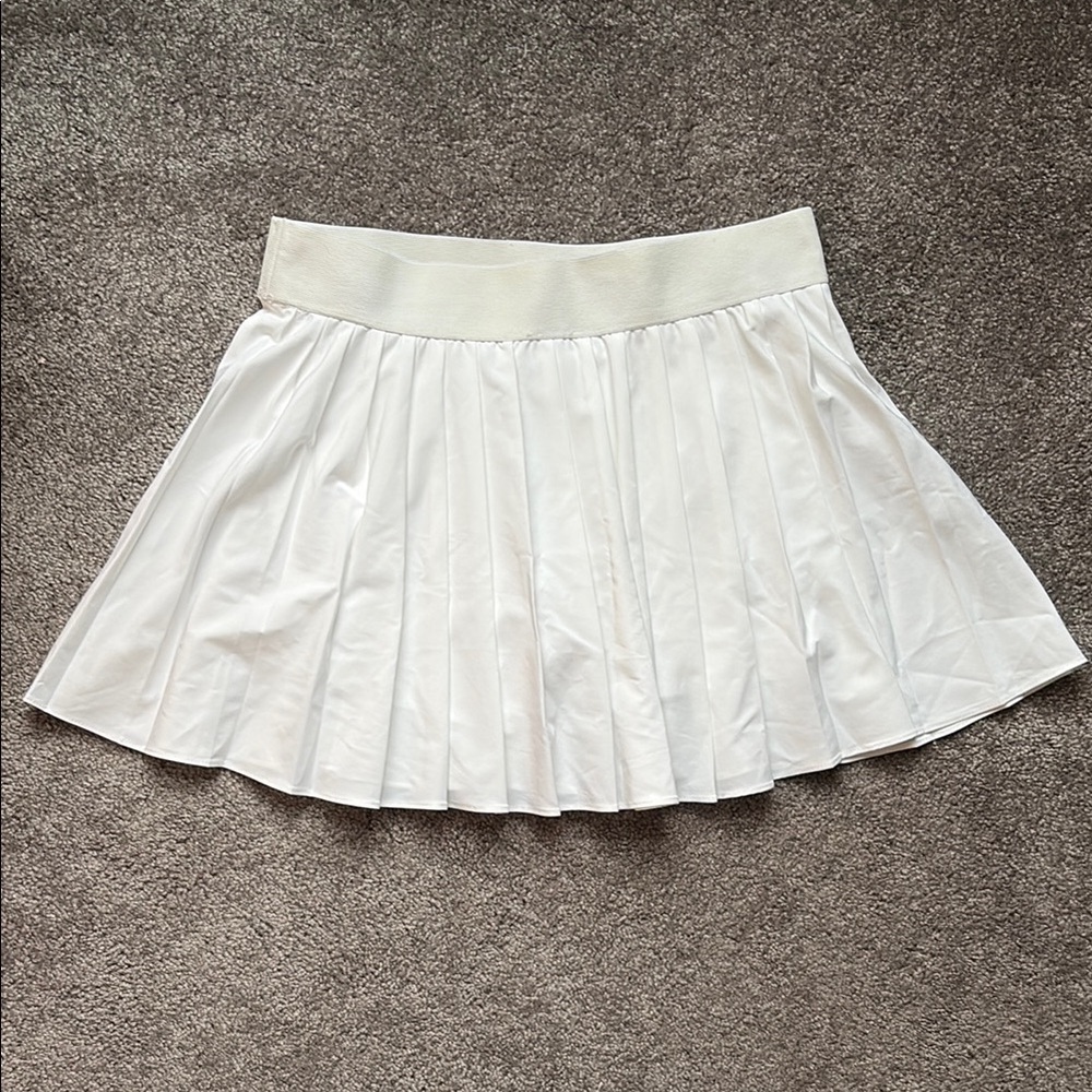 Garage White Pleated Skirt